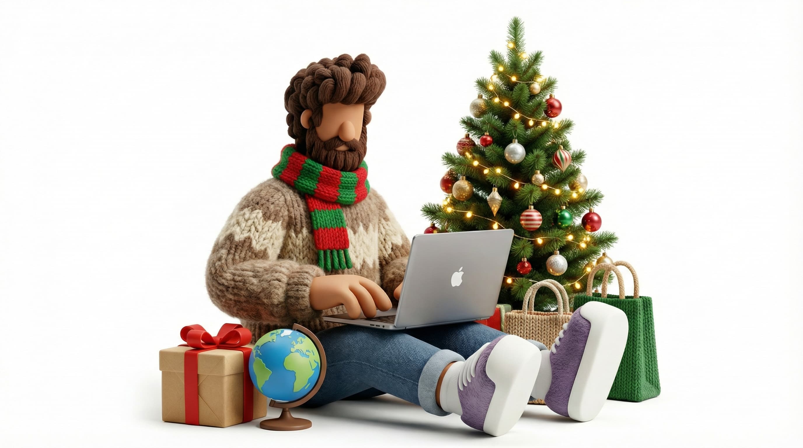 Traveler with laptop