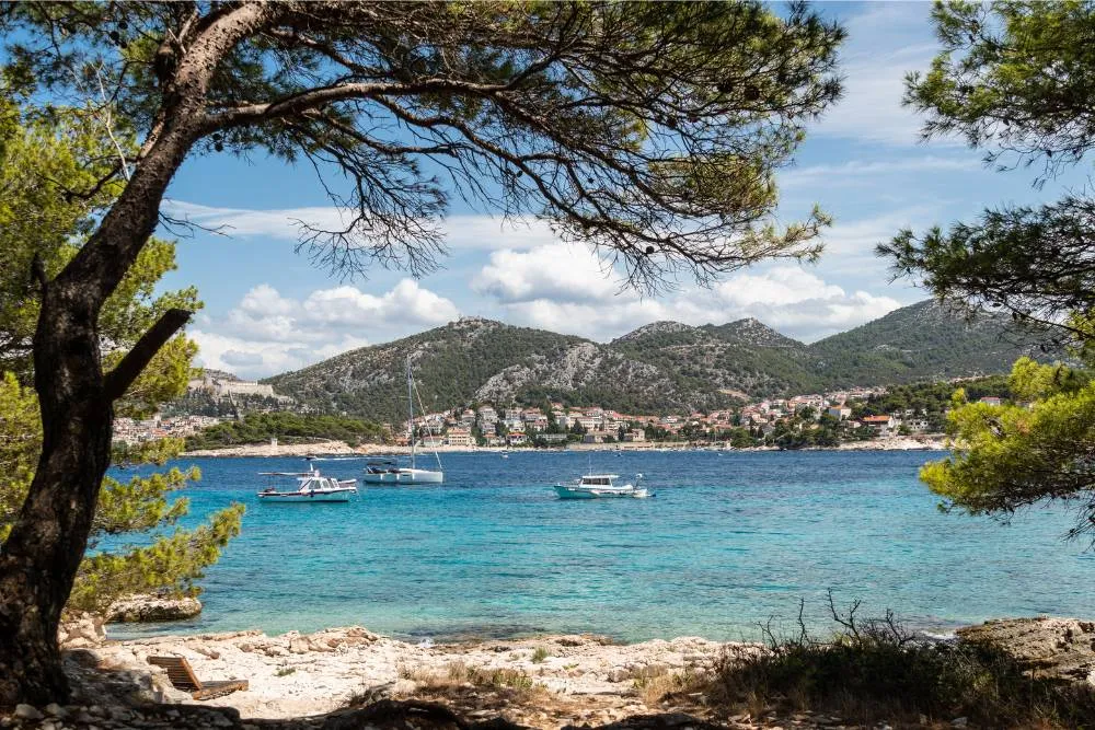View of Hvar Island from Jerolim Island — Getty Images