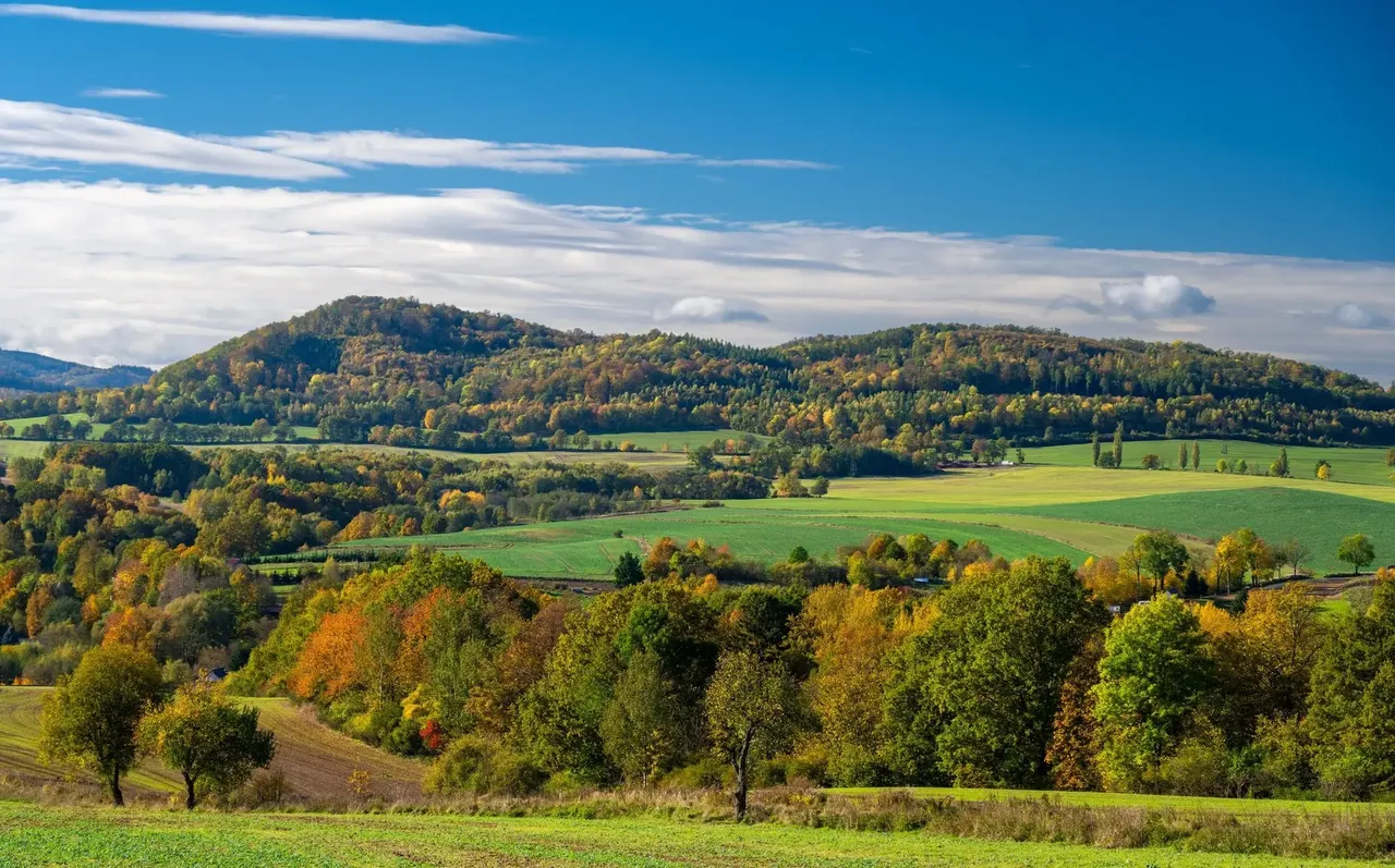 Pogórze Kaczawskie jesienią