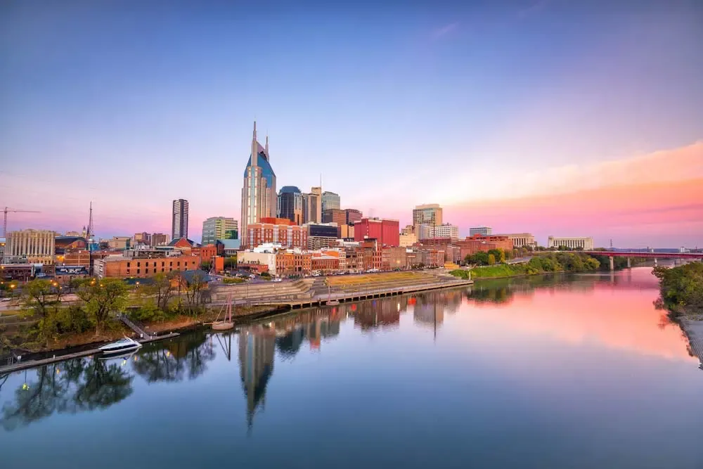 Nashville lies beside the Cumberland River – Shutterstock