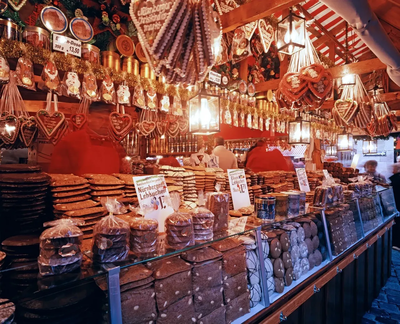 Decorative cookies on display at Nuremberg’s famous Christmas market.