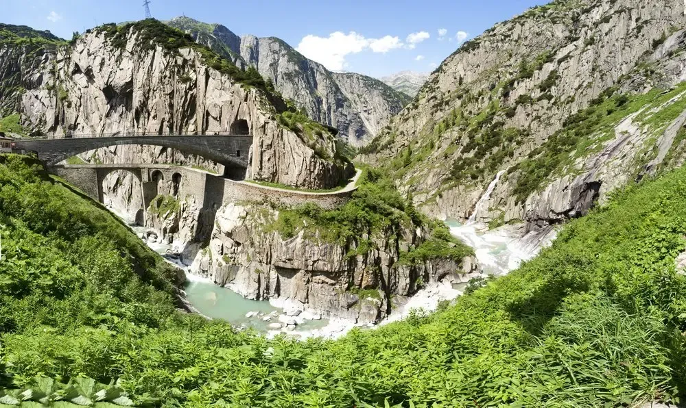 Nowadays two bridges remain over the Ruess River — Shutterstock