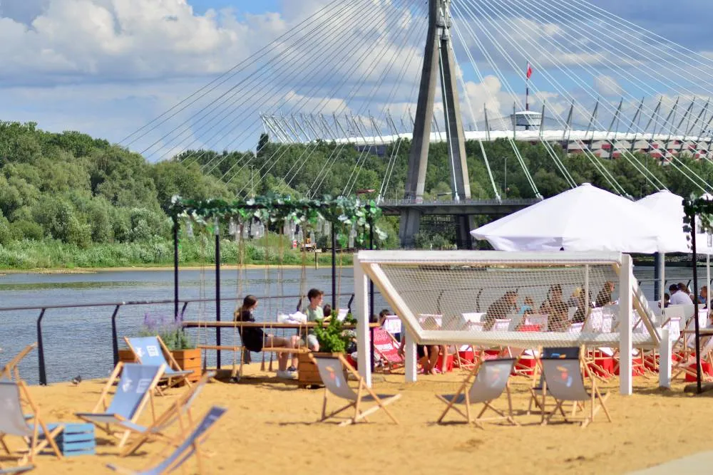 Beach bar along Vistula Boulevards — Getty Images