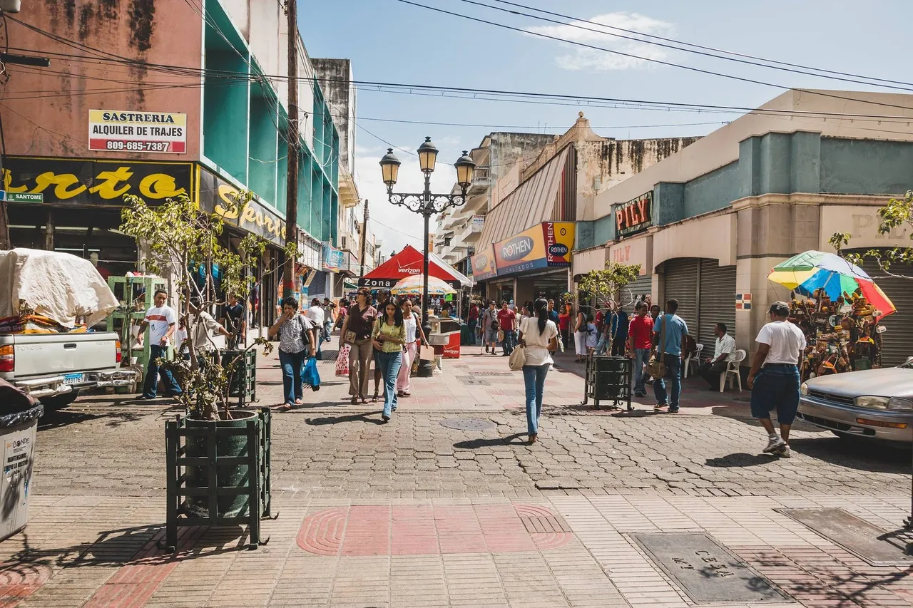 View of El Conde, the pedestrian street in Dominican Republic