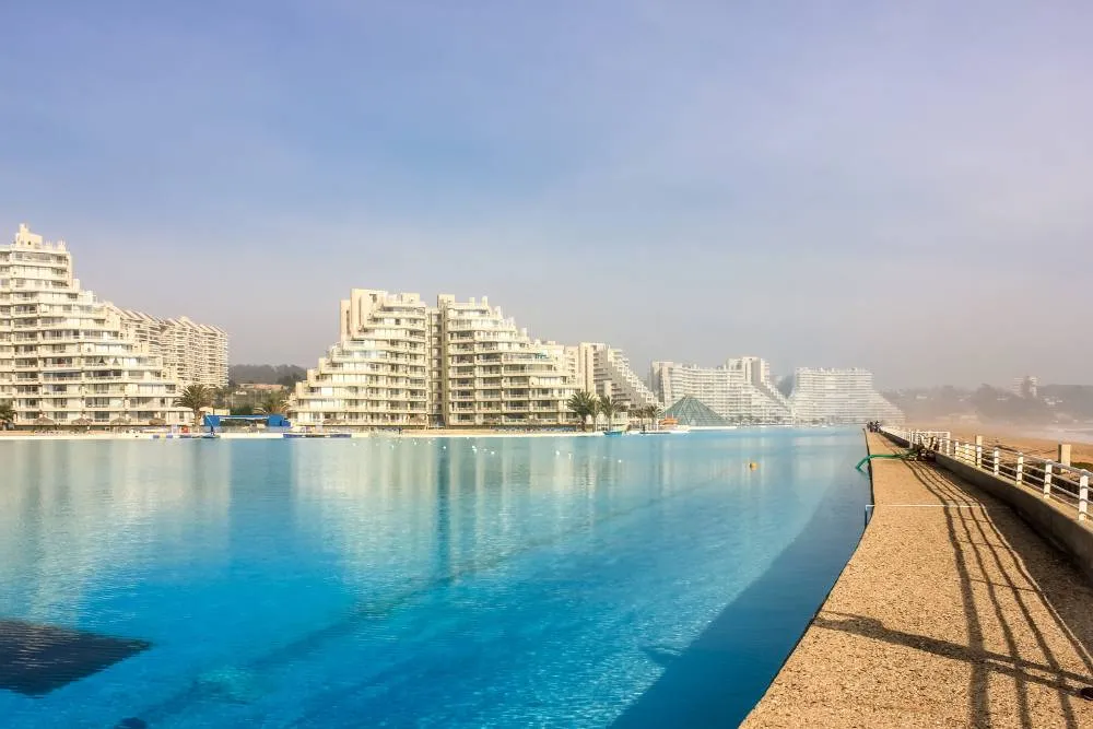 Crystal Lagoon, world’s second-largest man-made pool, in Chile — Getty Images