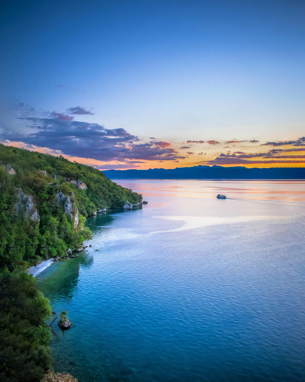 Lake Ohrid at sunset