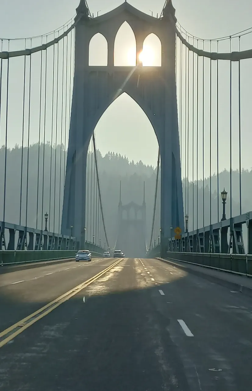 View down St. John’s Bridge in Portland — David Szmidt