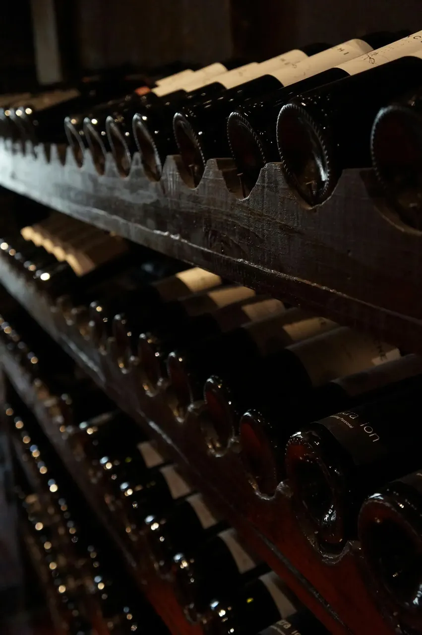 A selection of different wines on display at Le Baratin.