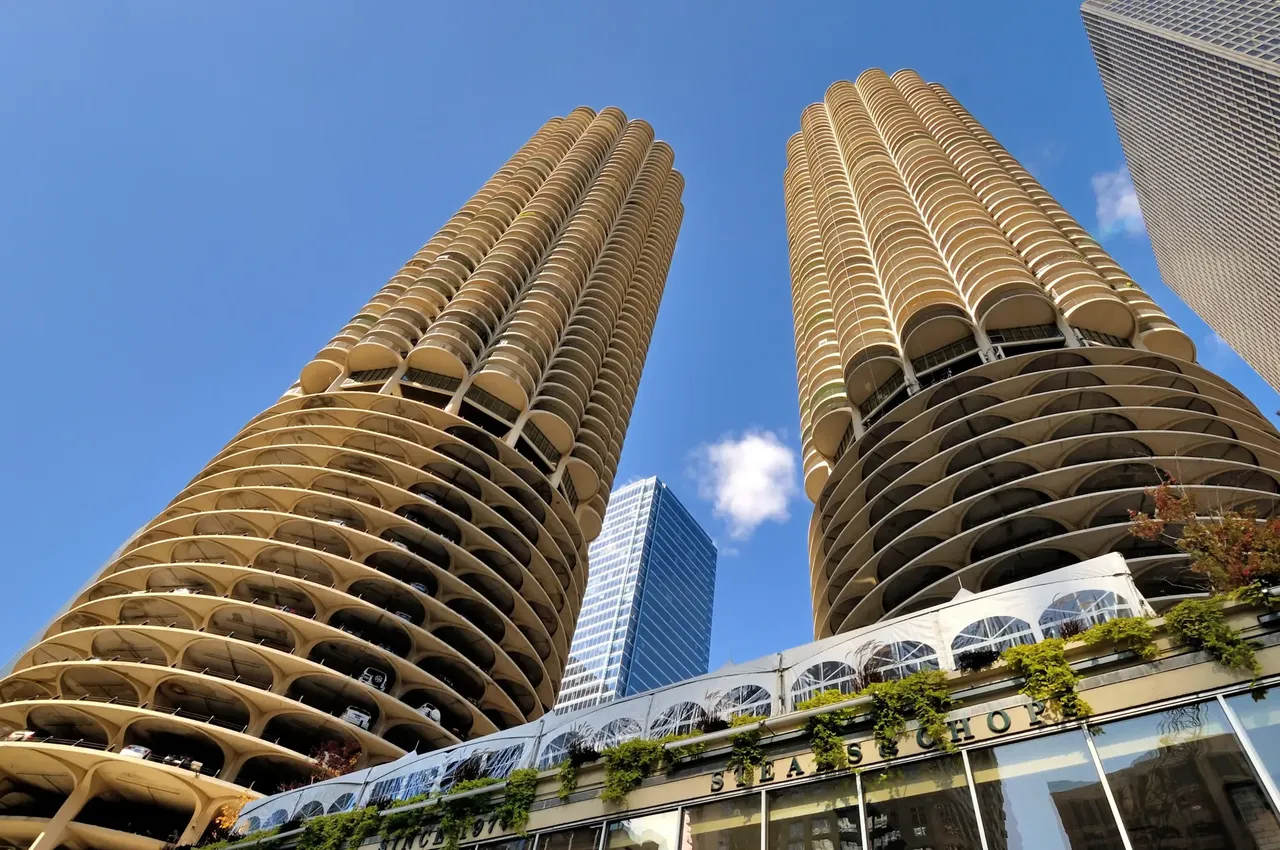 Marina City fits the image people in the 1950s and 60s had about our current times - Lucas Photo / Shutterstock skyscrapers