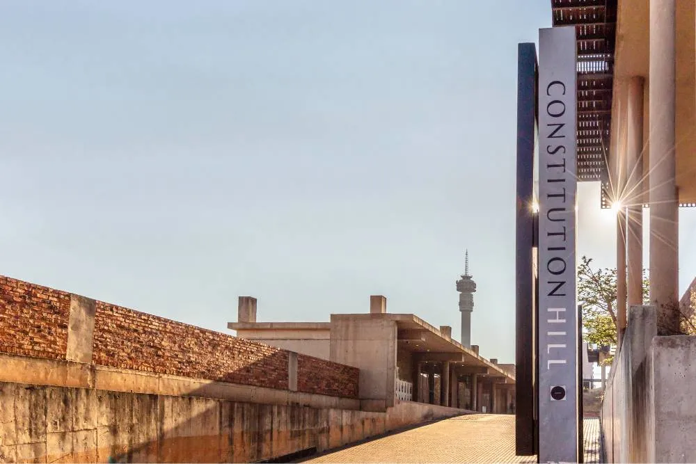 Sign at Constitution Hill in Johannesburg — Getty Images