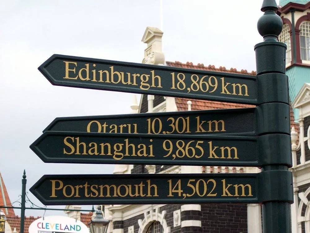 Dunedin, towards the tip of New Zealand’s South Island and Edinburgh in Scotland are over 18,800 km away from each other