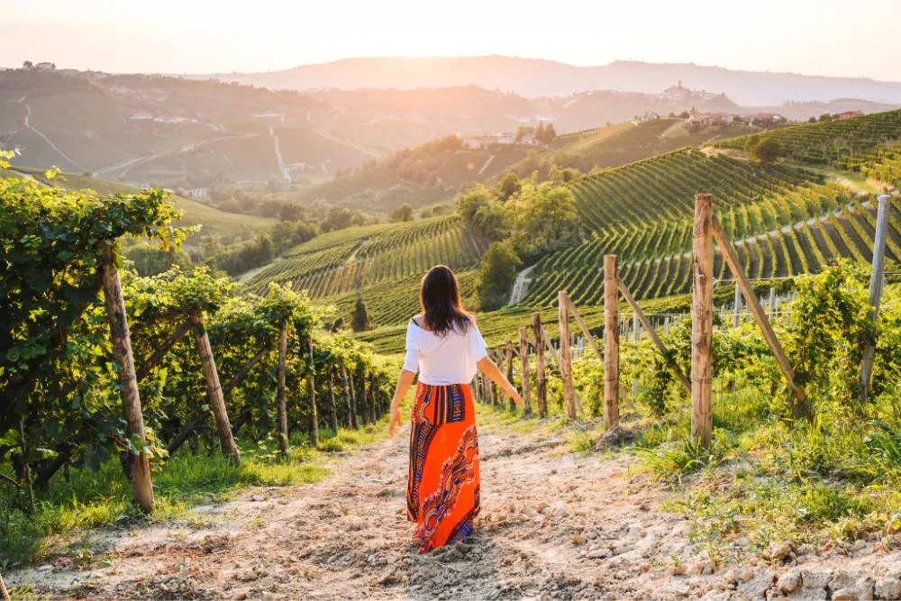 Woman among vineyards in Italy — Getty Images