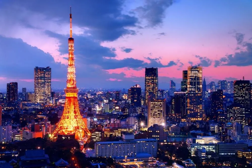 Tokyo skyline at dusk — Shutterstock