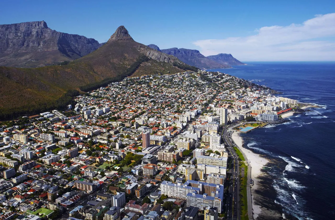 View of Signal Hill and Sea Point from Helicopter