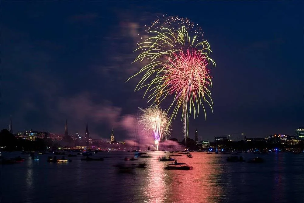 Sakura season in Hamburg is celebrated with fireworks — Shutterstock