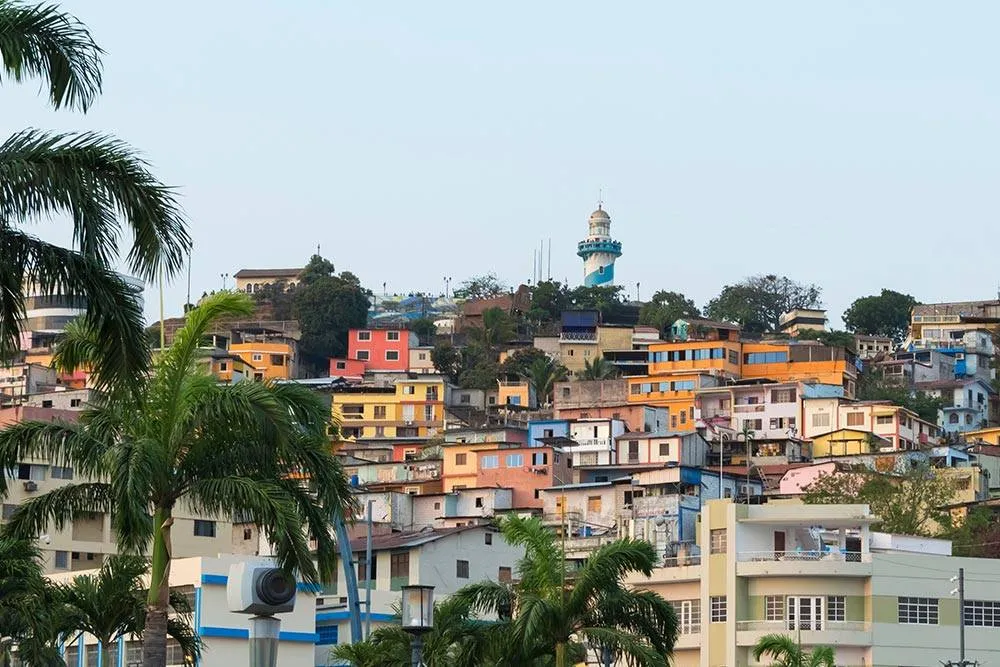 The view from Santa Ana hill in Guayaquil, Ecuador