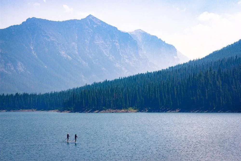 Trail off towards the Hyalite Reservoir, built in the 1940s in a valley which is an ideal location for all sorts of water activities