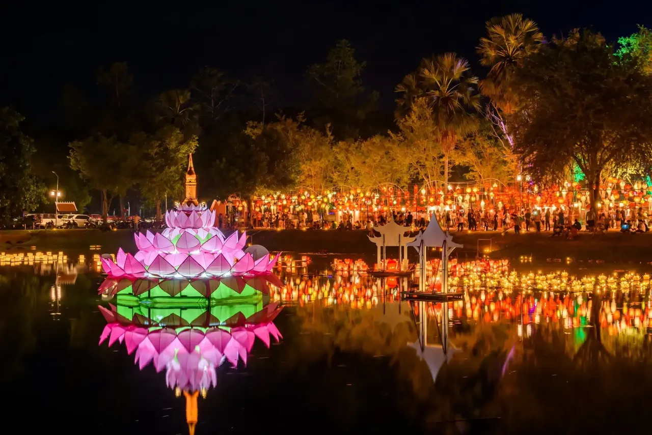 During Loy Krathong Thais head to rivers, streams, lakes and ponds to float millions of tiny containers — Shutterstock