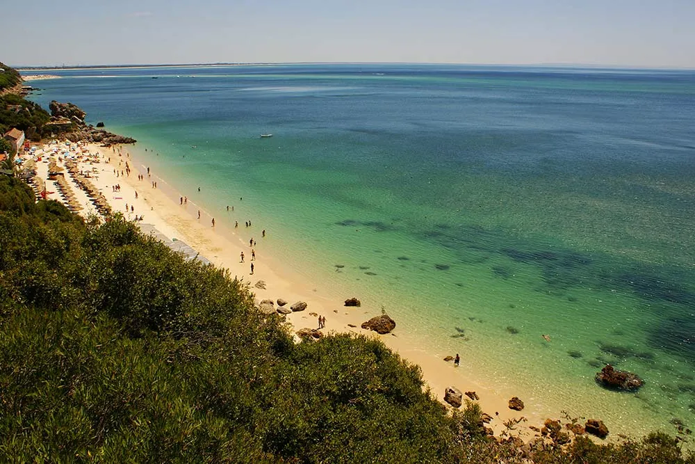 Beach bay called Portinho da Arrábida in Arrábida National Park, Portugal