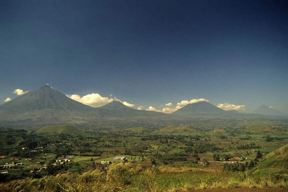 View over the mountains in Volcanoes National Park — Getty Images