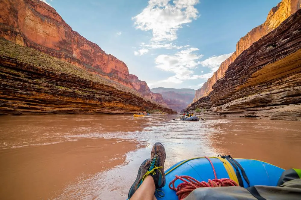 POV rafter on the Colorado River in the Grand Canyon — Getty Images