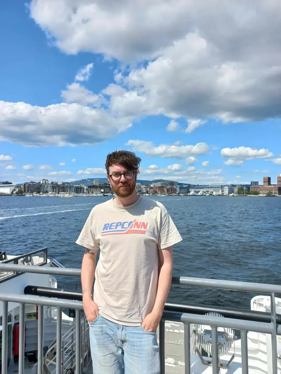 David on ferry in Oslo — David Szmidt