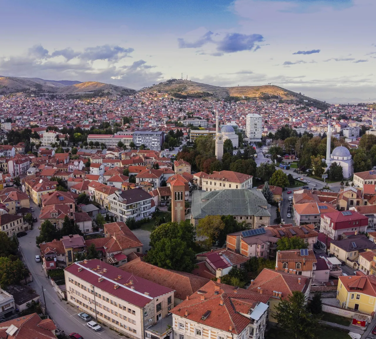 aerial view of Bitola in North Macedonia