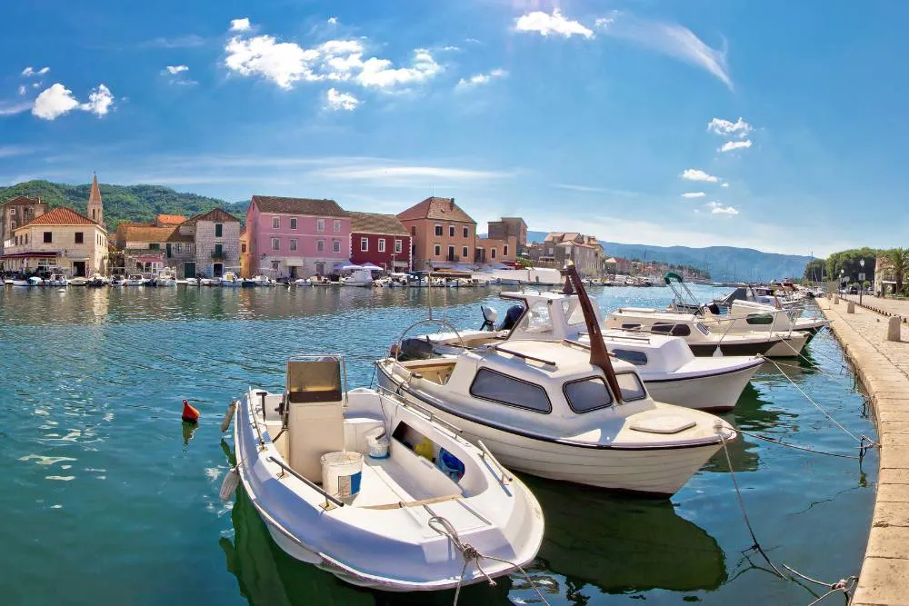 Boats in Stari Grad on Hvar island — Getty Images