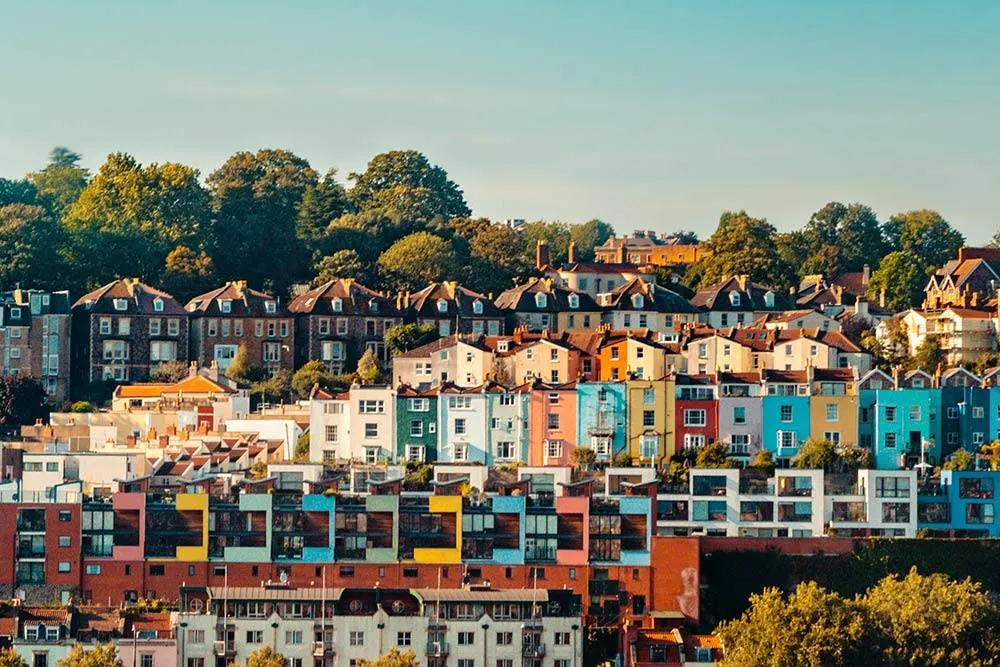 Colorful Bristol cityscape