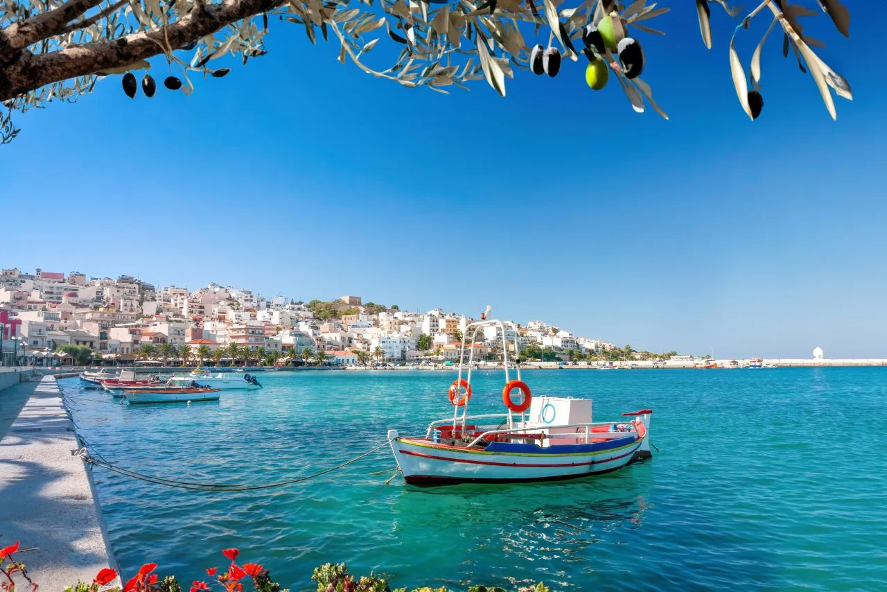 Harbor in Crete, Greece