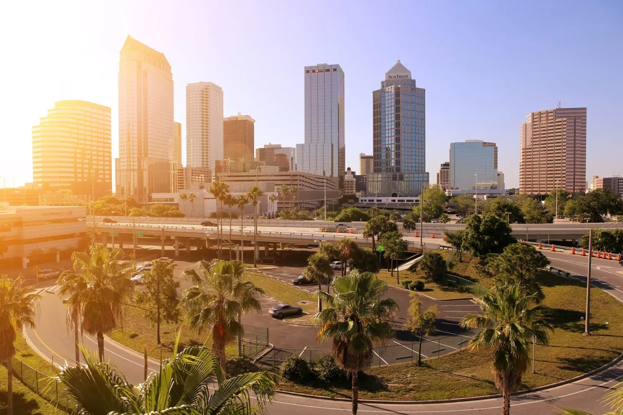 Skyline of Downtown Tampa, Florida, US