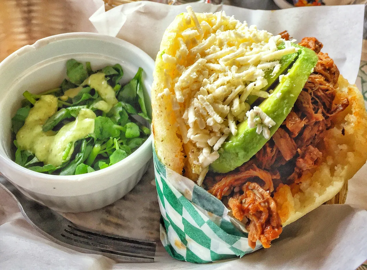 Arepas con ensalada
