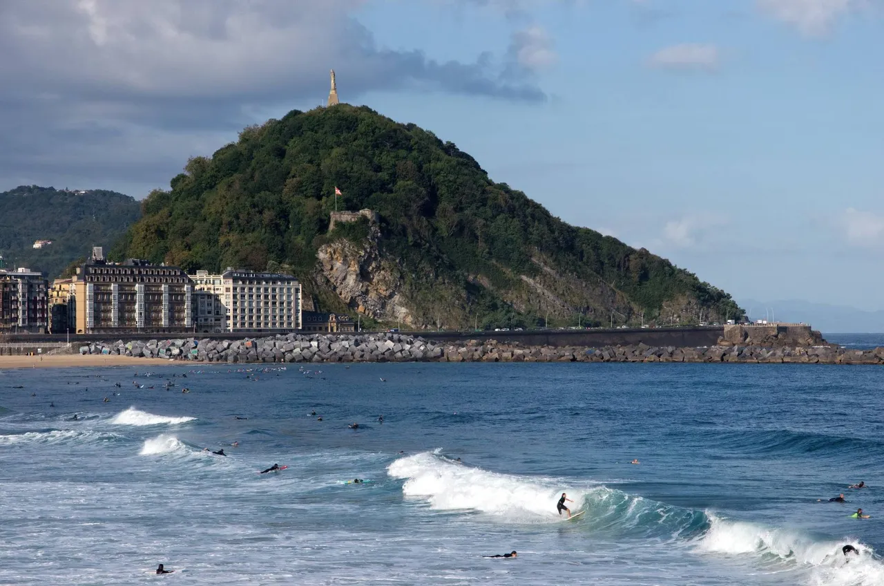 Playa de Zurriola, Gros, Donostia-San Sebastián, Guipuzcoa, Spain