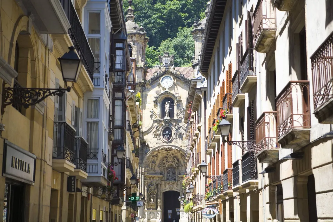 The old town in San Sebastián