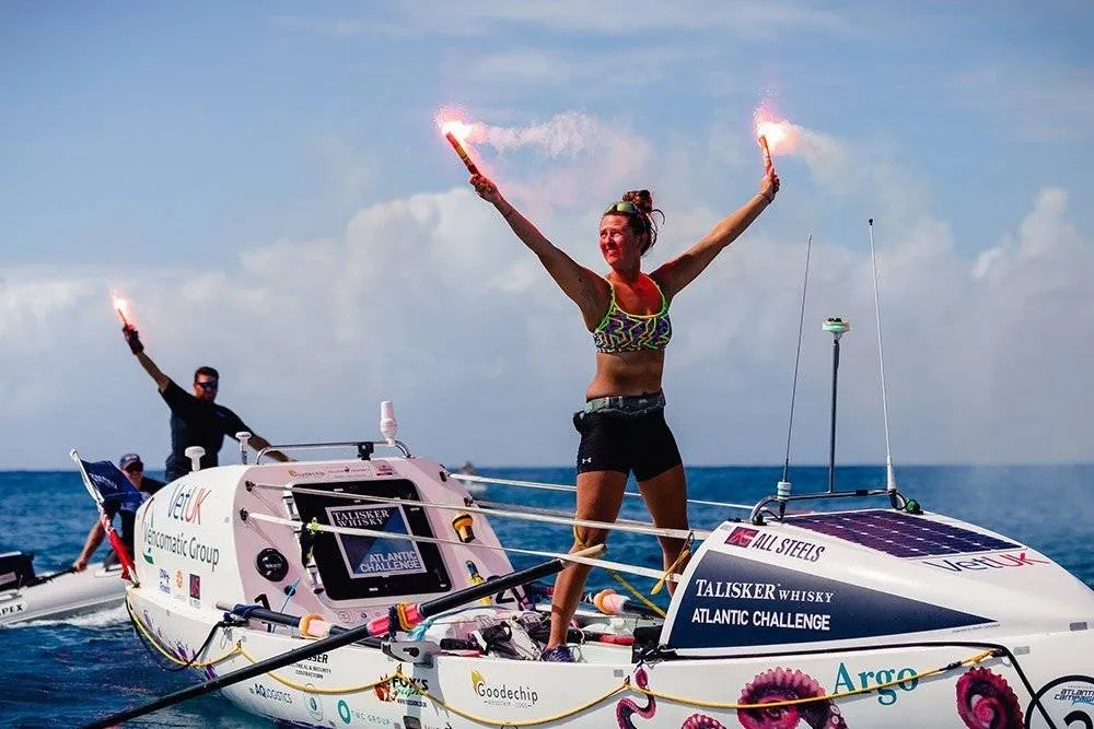 Jasmine Harrison on her boat
