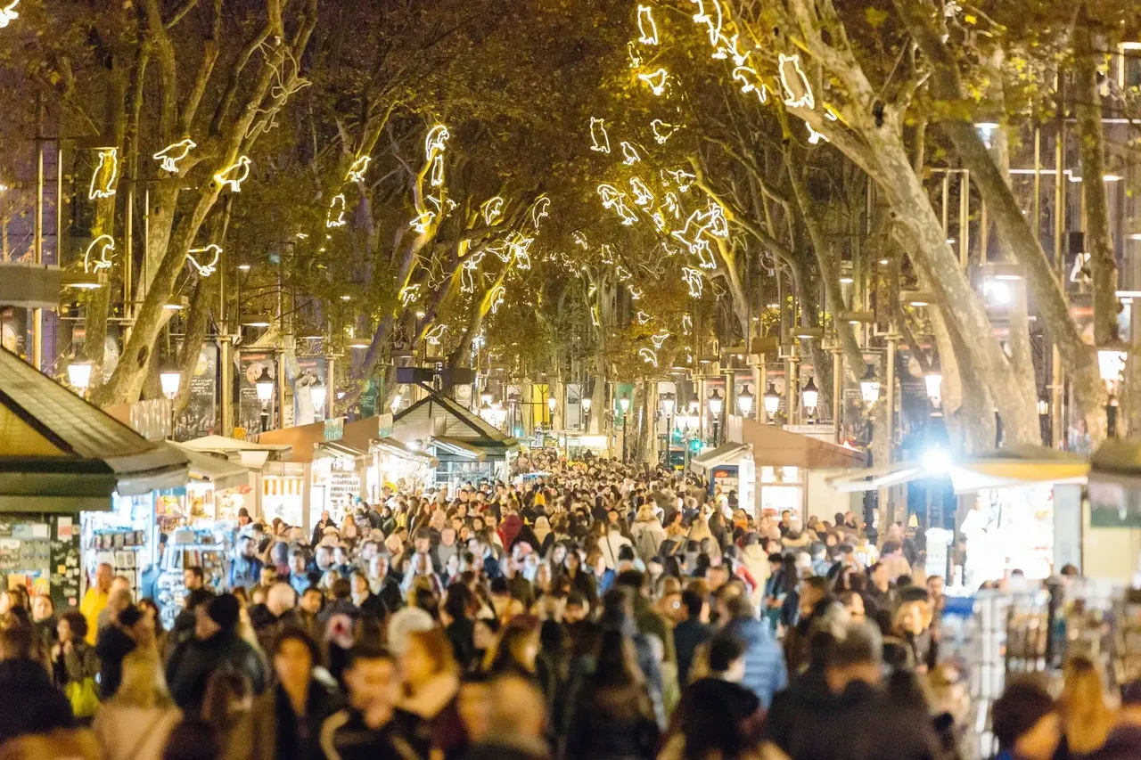 Holiday market in Barcelona