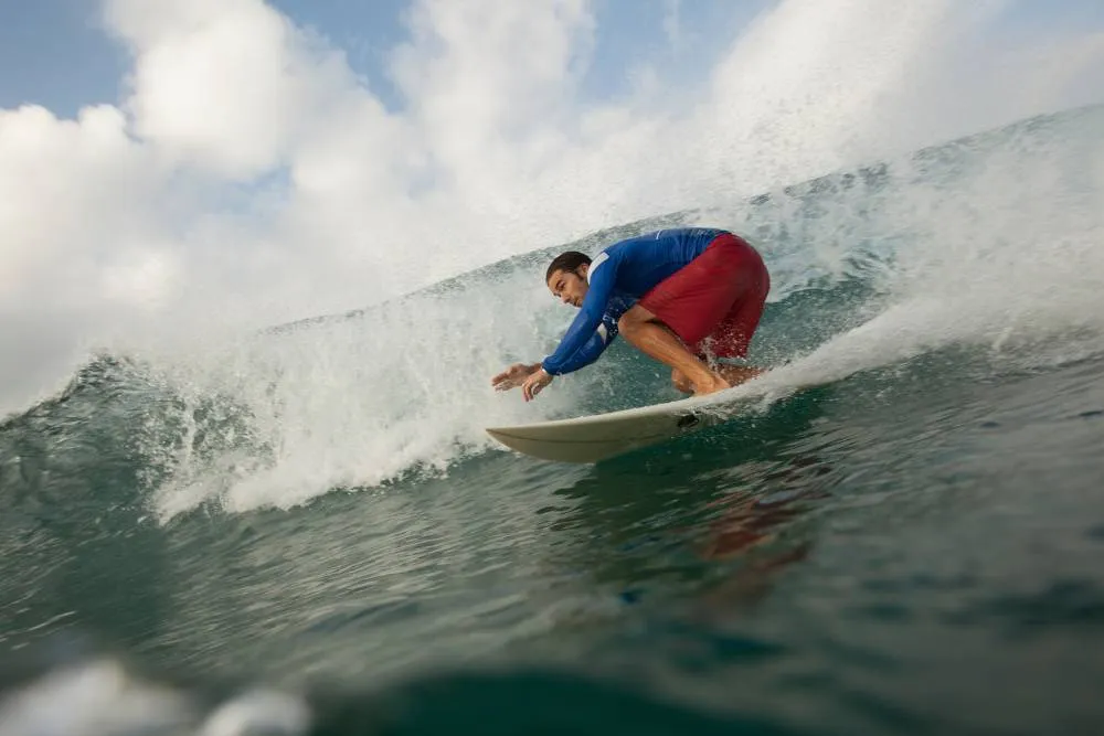 Close-up of man surfing — Getty Images