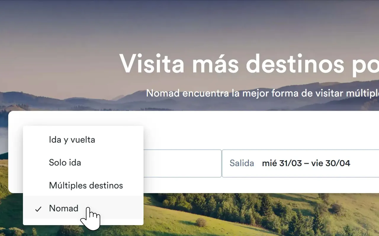 Con NOMAD, puedes olvidarte del estrés y de las molestias que supone planificar un viaje a varias ciudades, pues hace prácticamente todas las búsquedas por ti