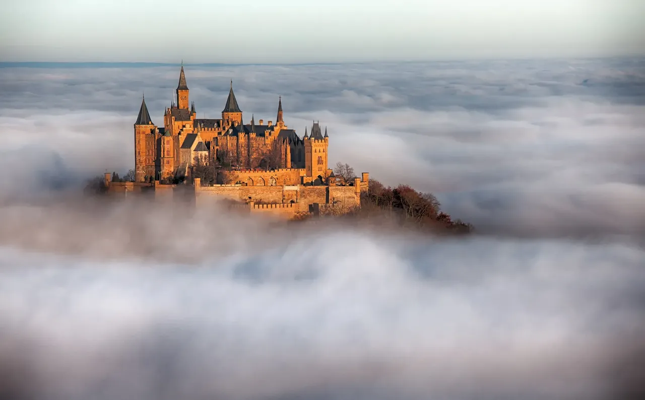 Hohenzollern Castle in the Swabian Alps is often hidden by the clouds – Shutterstock castles