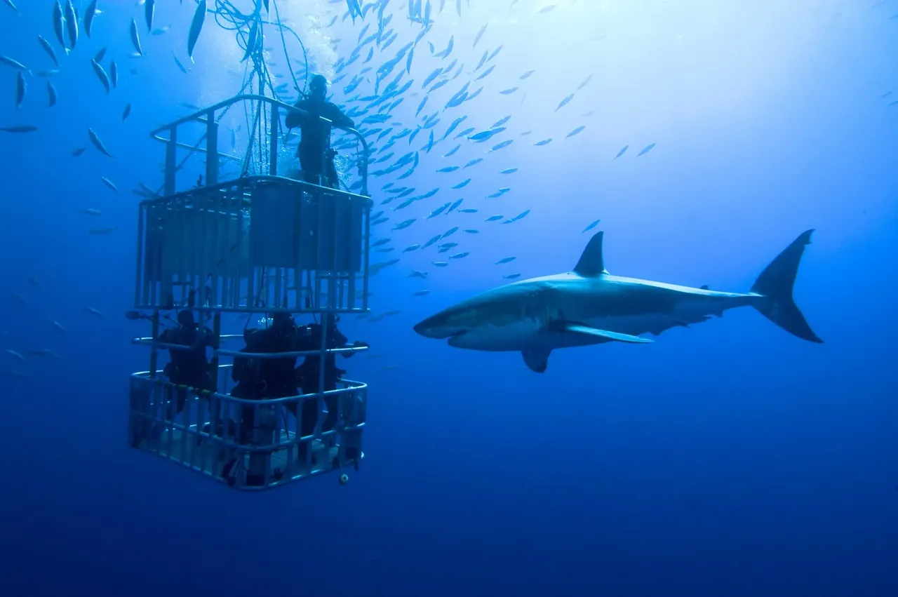 After being shoved into a cage and lowered to the ocean you will float for 45 minutes surrounded by nature’s most perfect killers — Shutterstock adrenialine