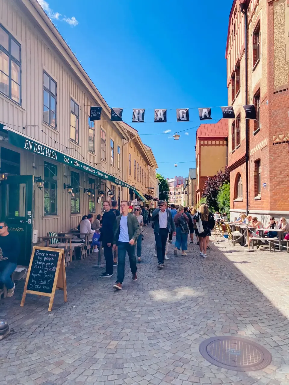 Lively street in Haga area of Gothenburg — Hana Leakey