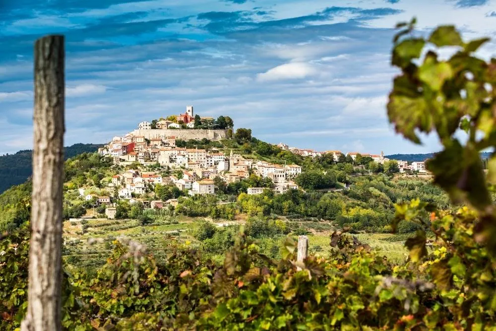 Kilátás a horvátországi Motovun falura - Shutterstock