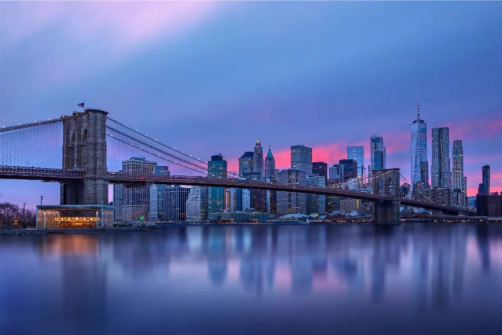 Brooklyn Híd napnyugtakor — Getty Images