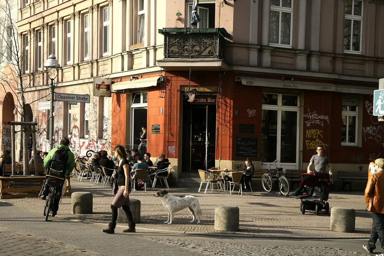 Vibrant street view of the Kreuzberg neighborhood in Berlin