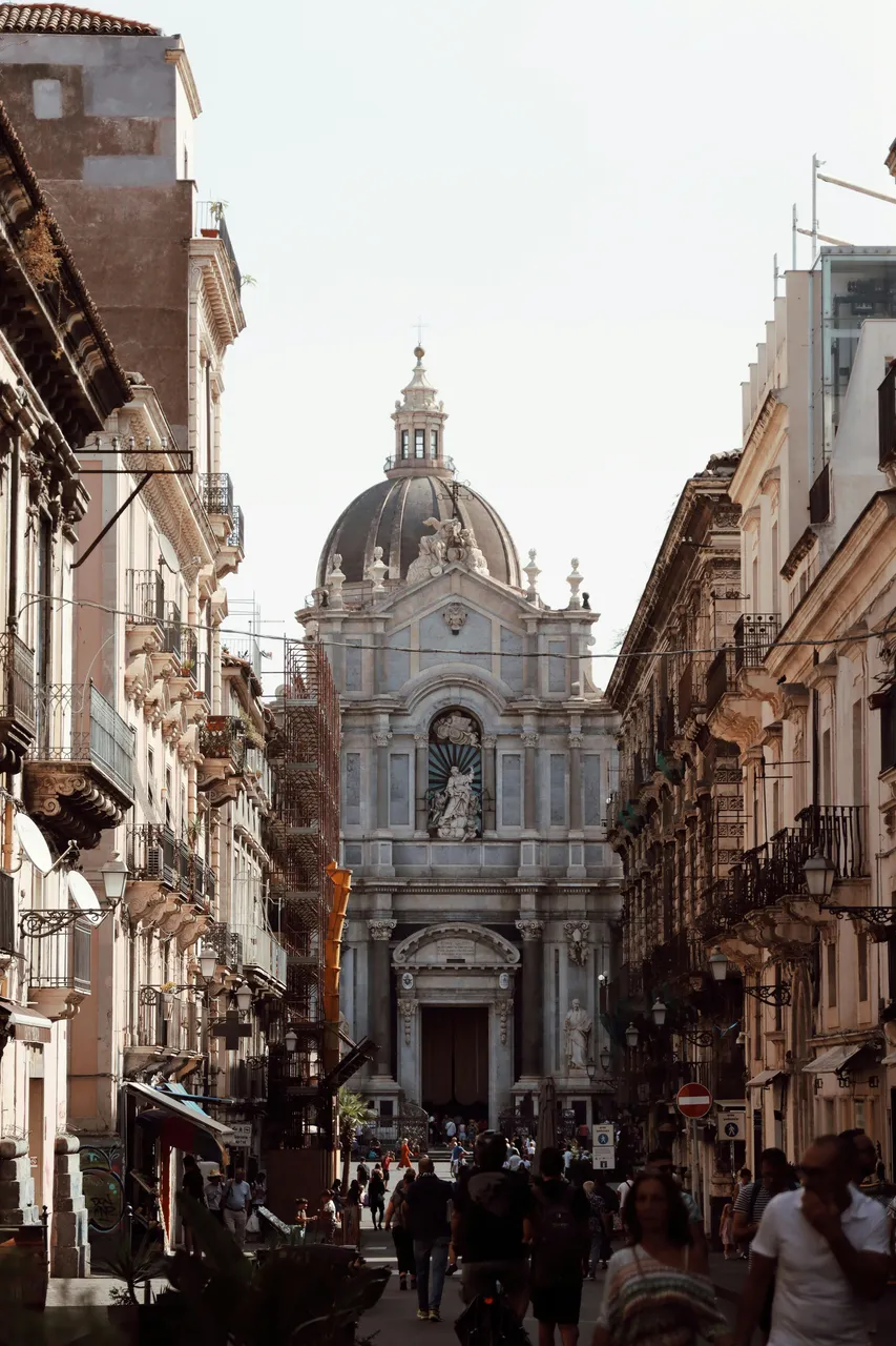Main Street leading to the Cattedrale di Sant’Agata