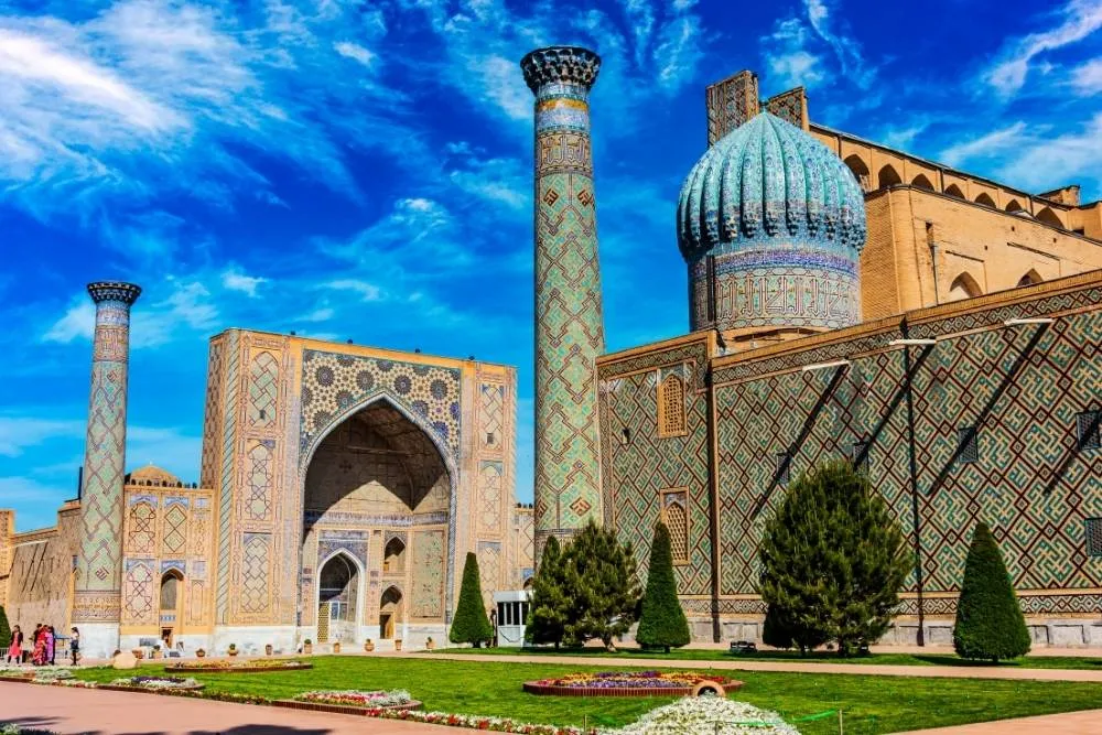 Side view of the Registan public square — iStock