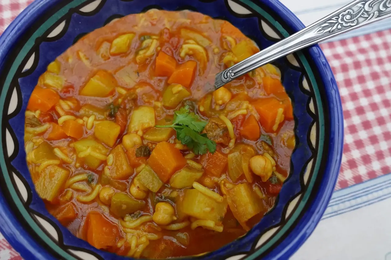 Bowl of Moroccan harira soup