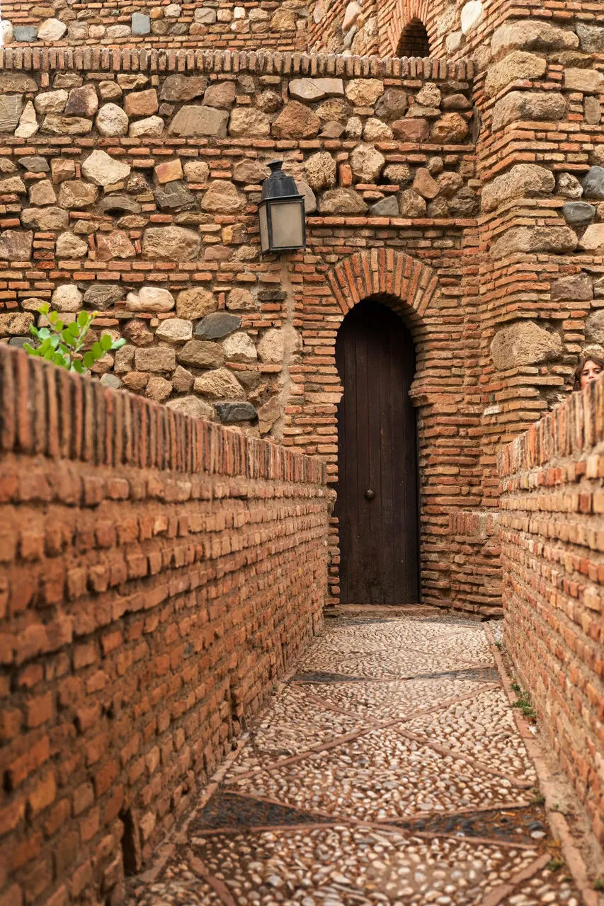 The ancient walls and towers of La Alcazaba, Malaga’s Moorish fortress