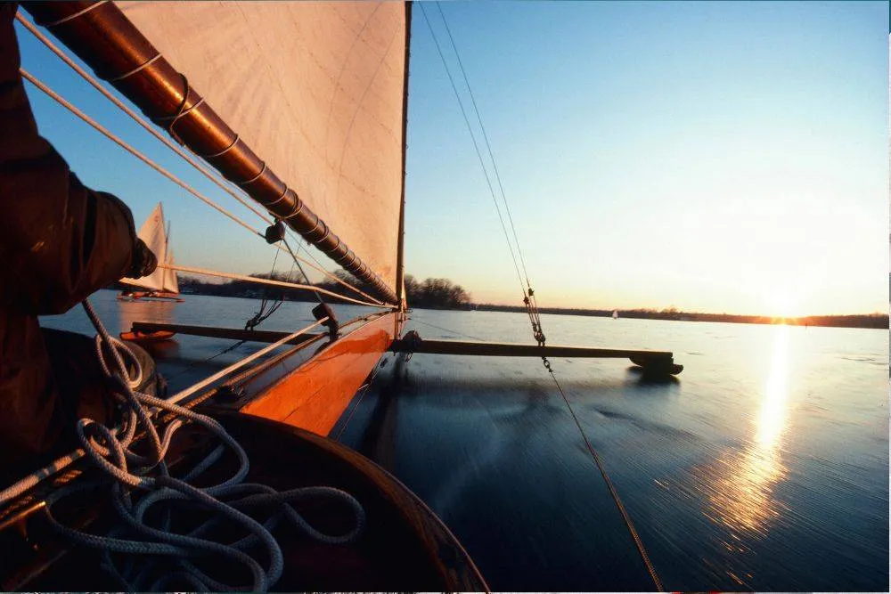 Iceboating.
