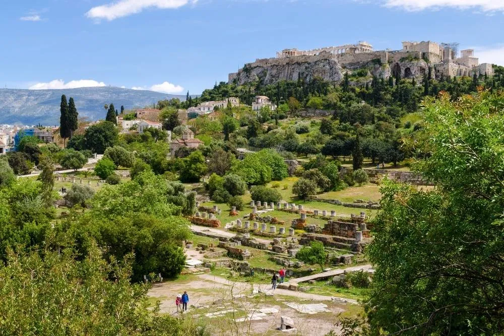 View of the Acropolis and the Ancient Agora — Shutterstock